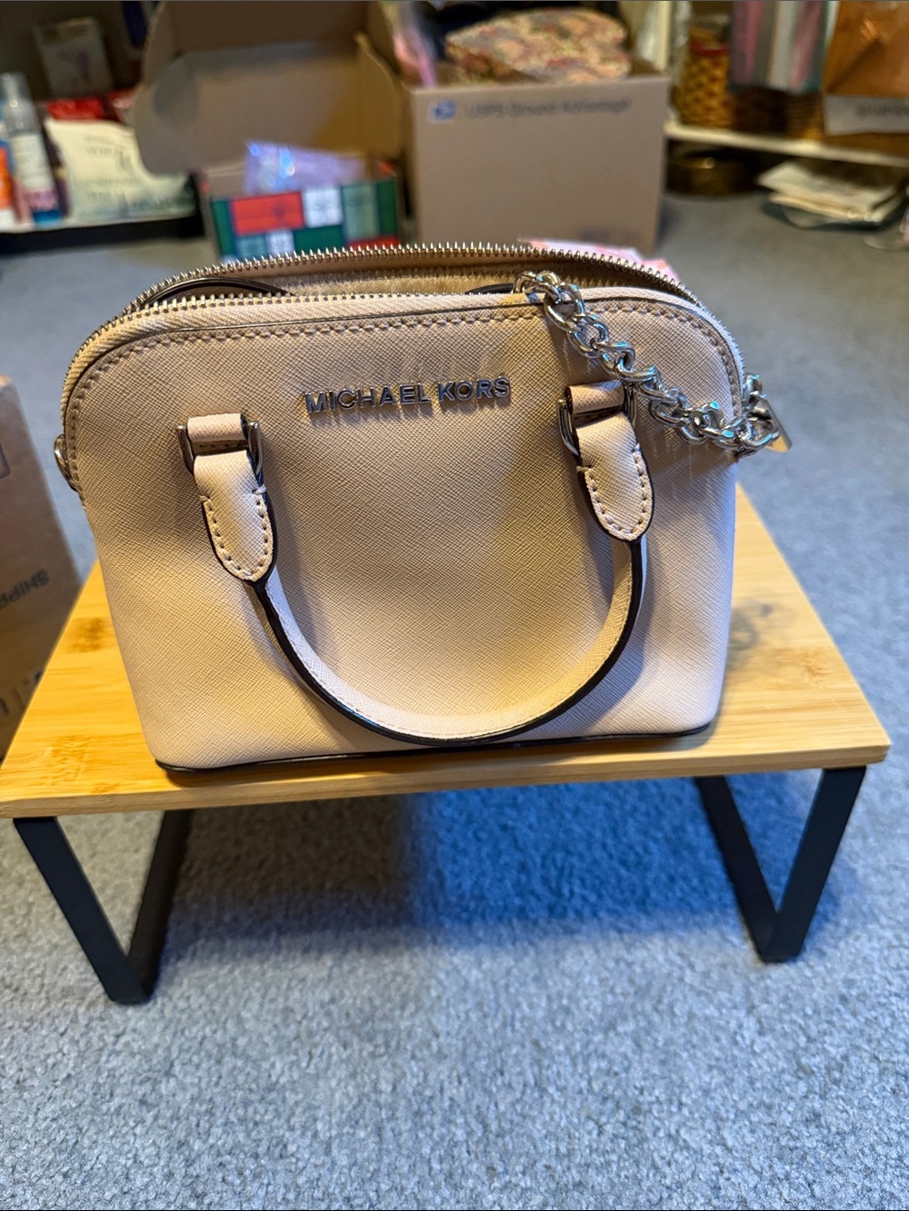 Michael Kors Blush Pink Saffiano Crossbody Satchel